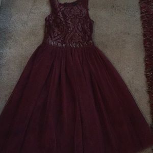 Burgundy dress